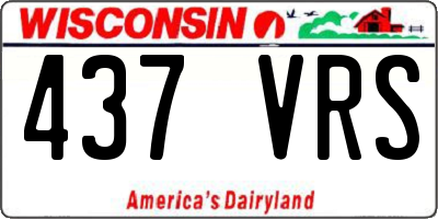 WI license plate 437VRS