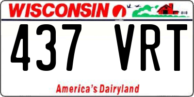 WI license plate 437VRT