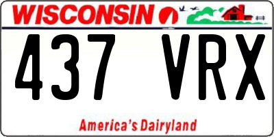 WI license plate 437VRX
