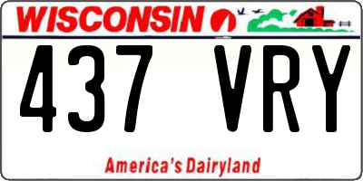 WI license plate 437VRY