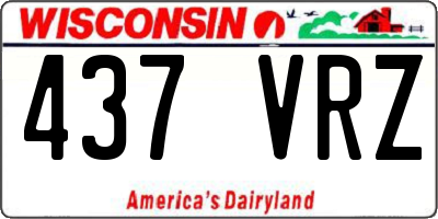 WI license plate 437VRZ