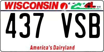 WI license plate 437VSB