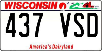 WI license plate 437VSD