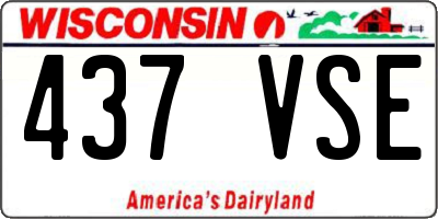 WI license plate 437VSE