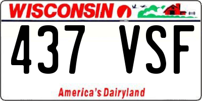 WI license plate 437VSF