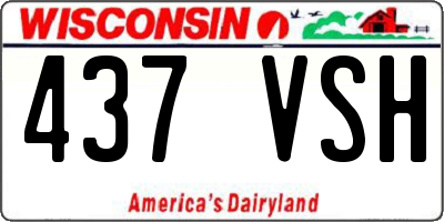 WI license plate 437VSH