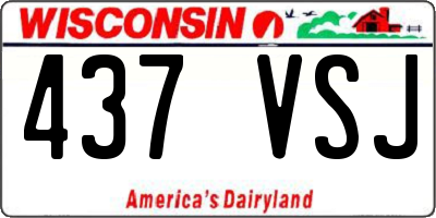 WI license plate 437VSJ