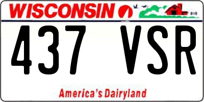 WI license plate 437VSR