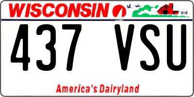 WI license plate 437VSU
