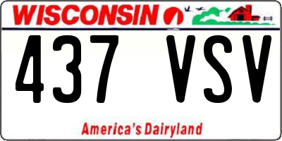 WI license plate 437VSV