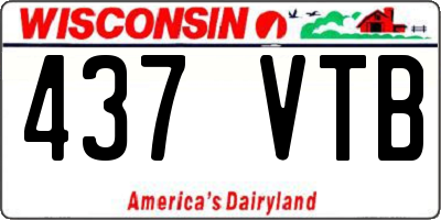 WI license plate 437VTB