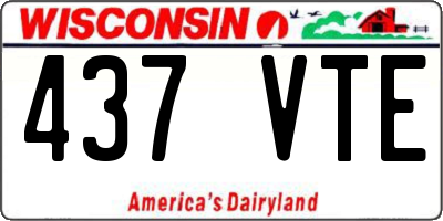 WI license plate 437VTE
