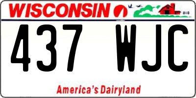 WI license plate 437WJC