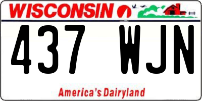 WI license plate 437WJN
