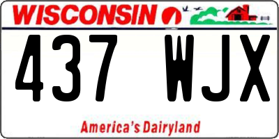 WI license plate 437WJX