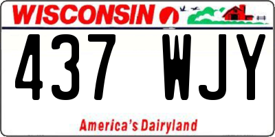 WI license plate 437WJY