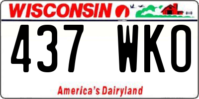 WI license plate 437WKO