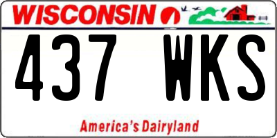 WI license plate 437WKS