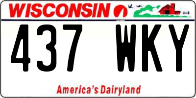 WI license plate 437WKY