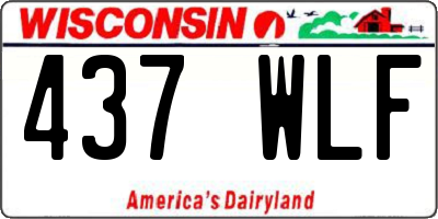 WI license plate 437WLF