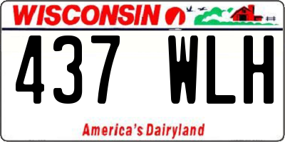 WI license plate 437WLH
