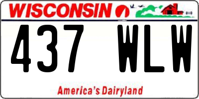 WI license plate 437WLW