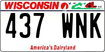 WI license plate 437WNK