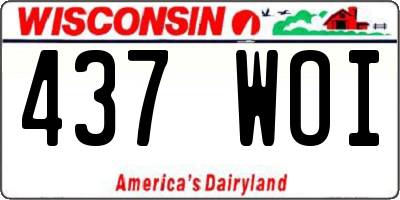 WI license plate 437WOI