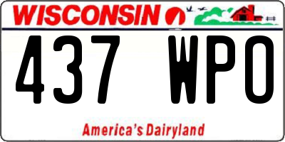 WI license plate 437WPO