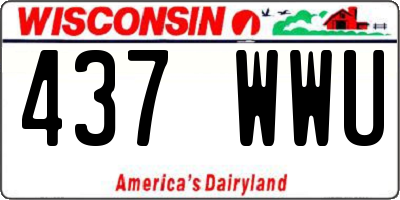 WI license plate 437WWU