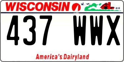 WI license plate 437WWX