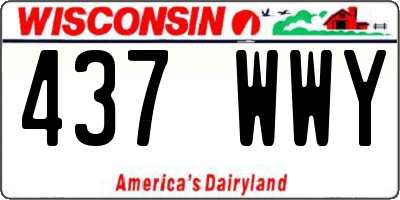 WI license plate 437WWY