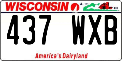 WI license plate 437WXB