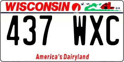 WI license plate 437WXC