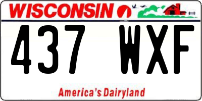 WI license plate 437WXF