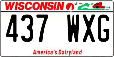 WI license plate 437WXG