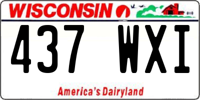 WI license plate 437WXI