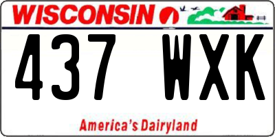 WI license plate 437WXK