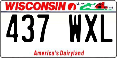 WI license plate 437WXL