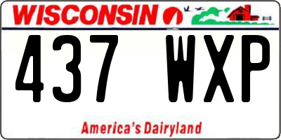 WI license plate 437WXP