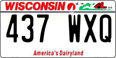 WI license plate 437WXQ