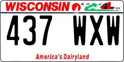 WI license plate 437WXW