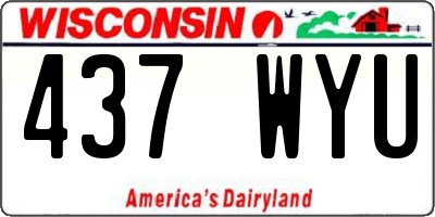 WI license plate 437WYU