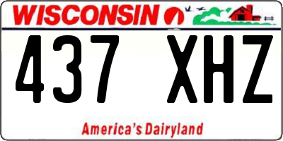 WI license plate 437XHZ