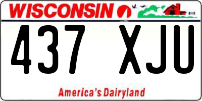 WI license plate 437XJU