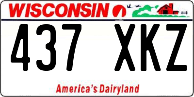 WI license plate 437XKZ