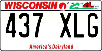 WI license plate 437XLG