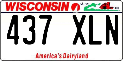 WI license plate 437XLN