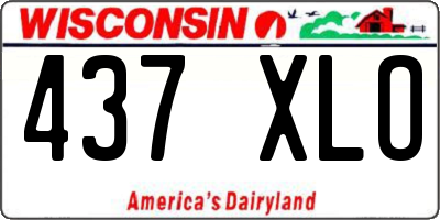 WI license plate 437XLO