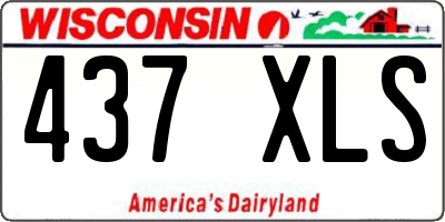 WI license plate 437XLS